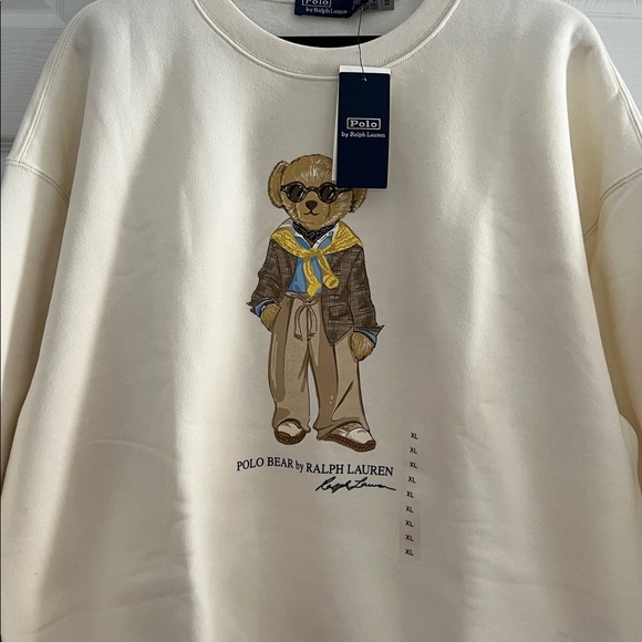 Polo Ralph Lauren Polo Bear Fleece Crewneck Sweatshirt in Ivolry color - Picture 7 of 12
